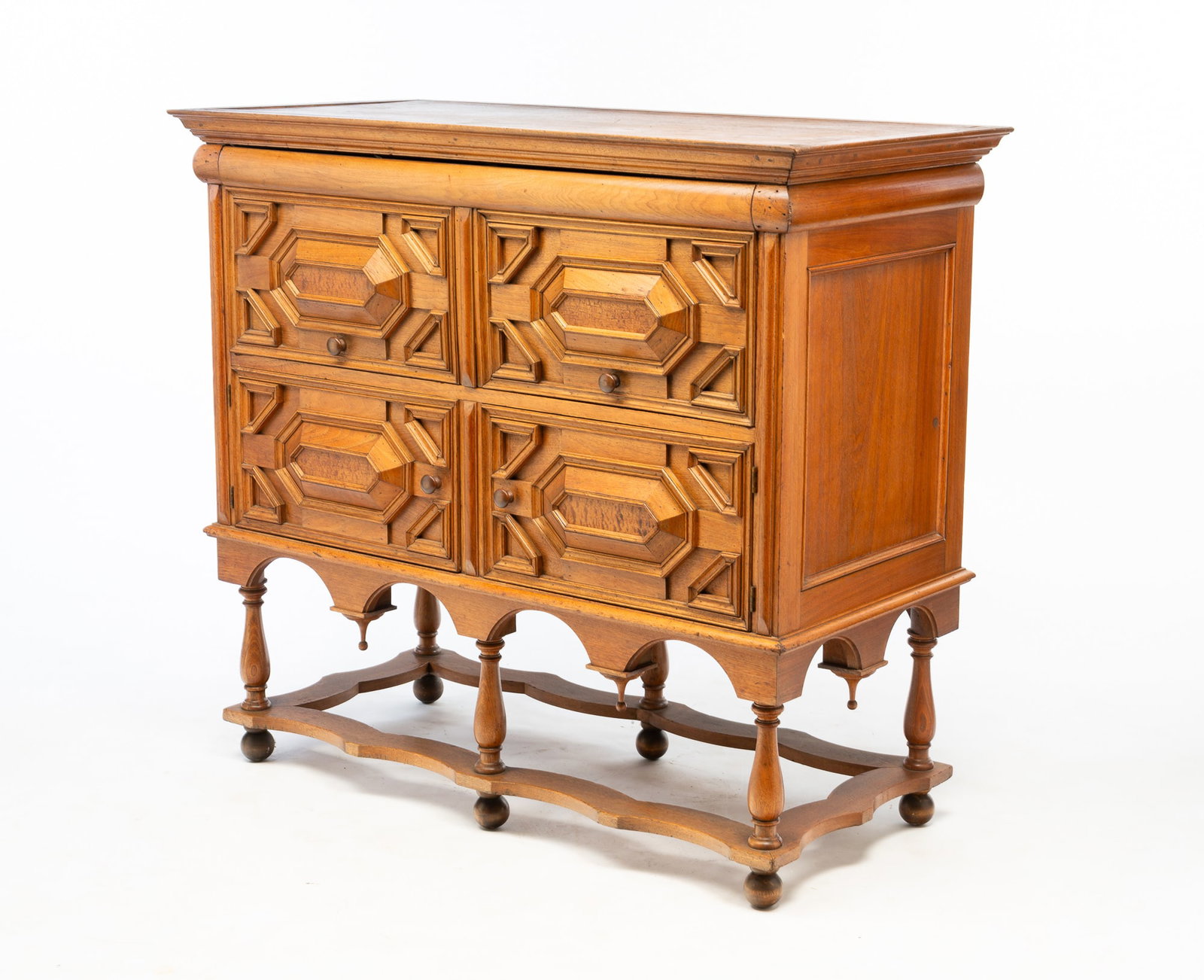 WILLIAM AND MARY STYLE WALNUT SIDEBOARD. (1 of 6)