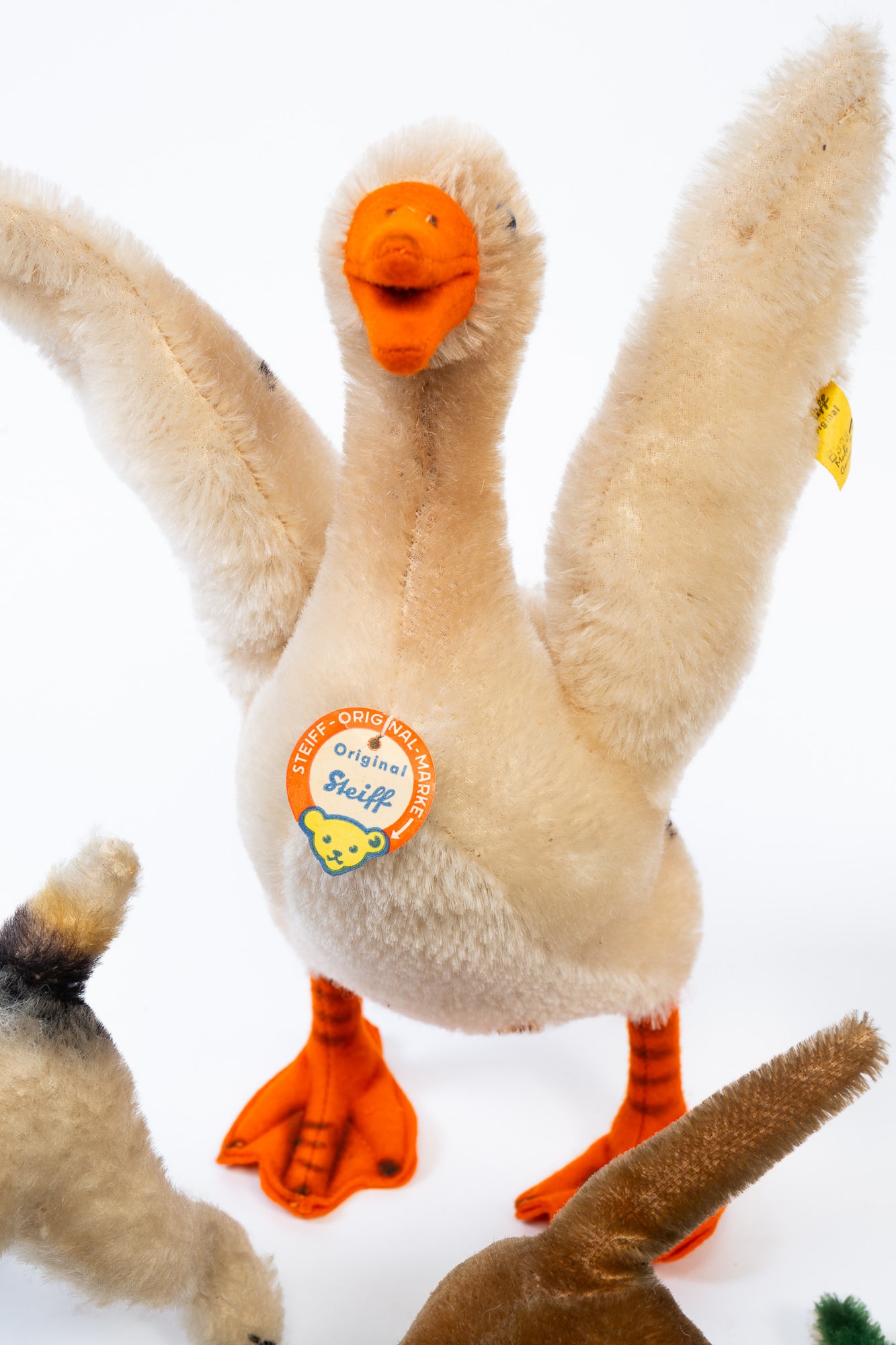 ASSORTED STEIFF MOHAIR STUFFED ANIMALS. - 3