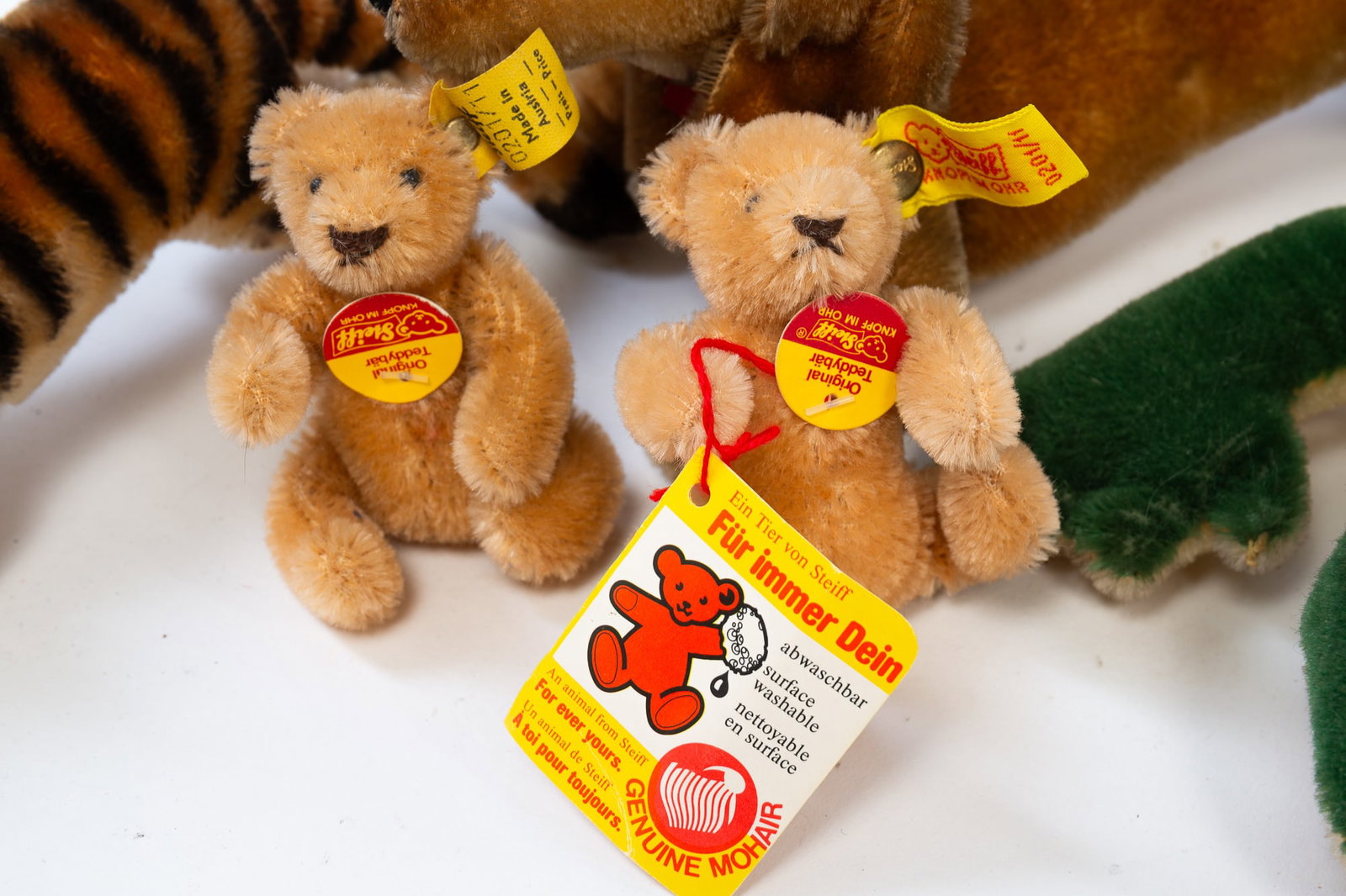 ASSORTED STEIFF MOHAIR STUFFED ANIMALS. - 4