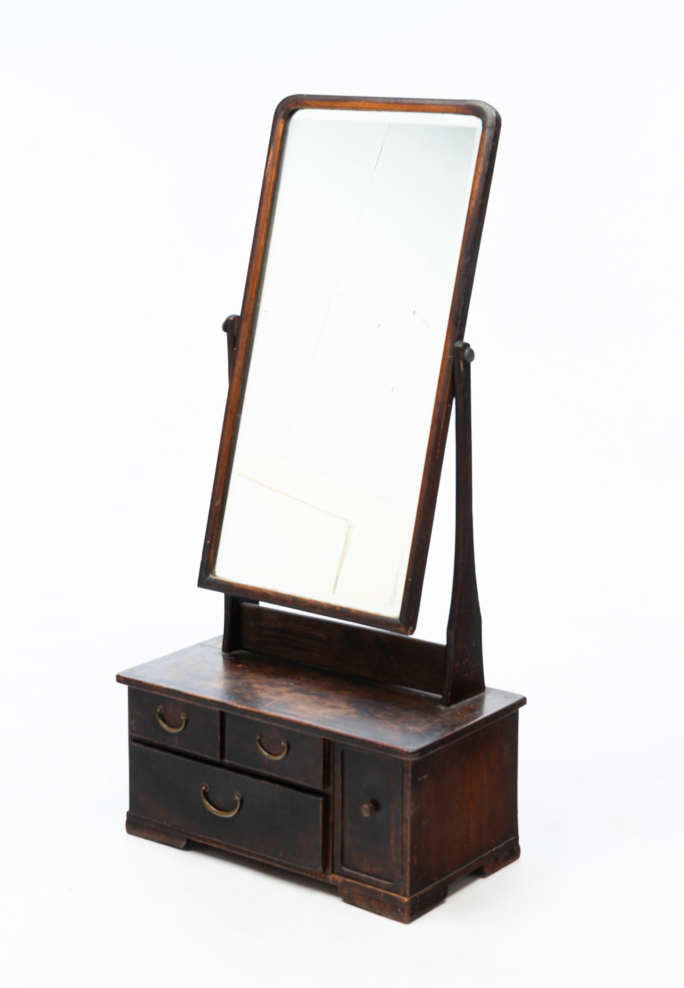 JAPANESE KYODAI ELM DRESSING STAND WITH MIRROR. (1 of 5)