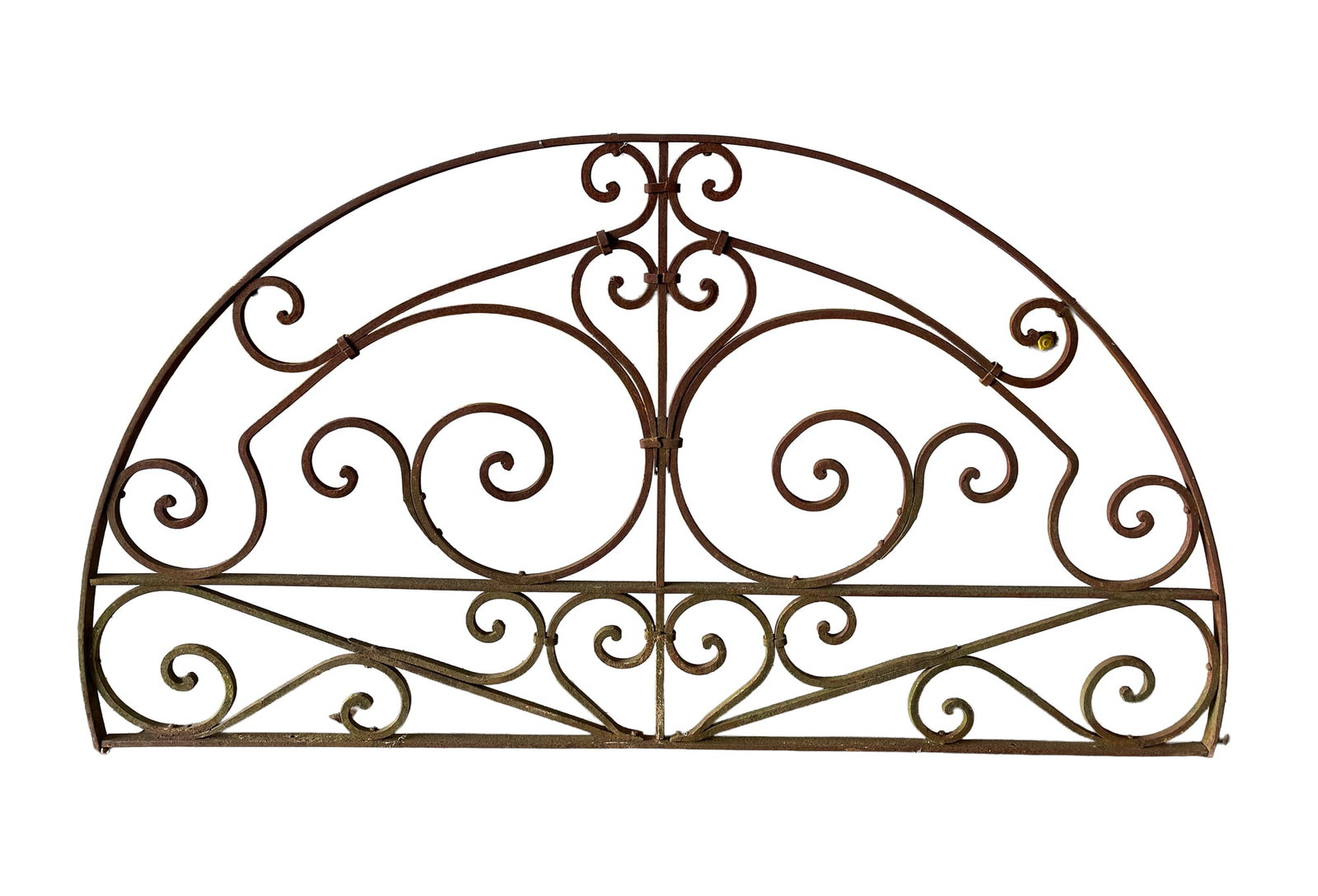 AMERICAN WROUGHT IRON FAN LIGHT COVER. (1 of 2)