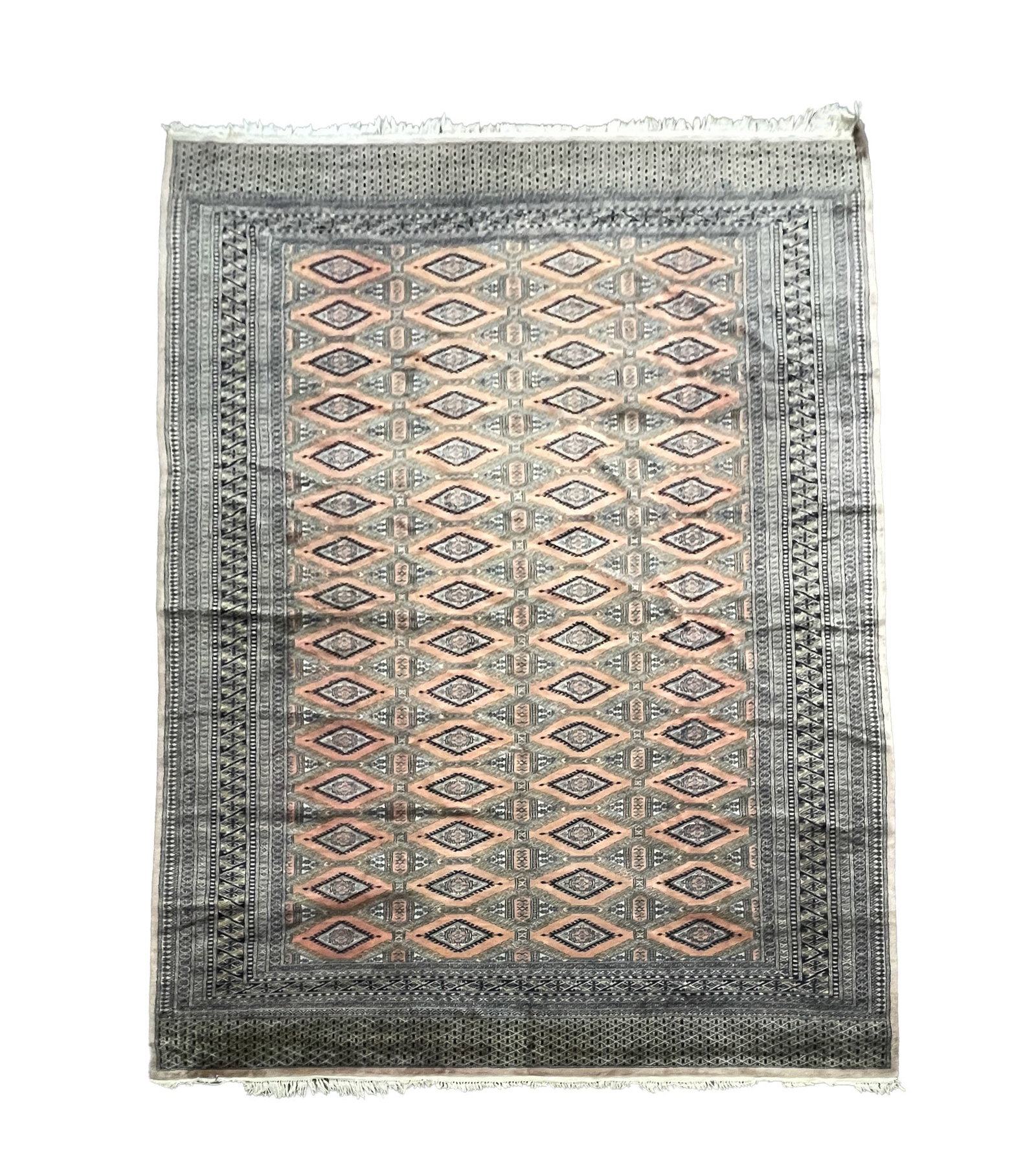 PERSIAN BOKHARA POLISHED COTTON ROOM SIZE RUG. (1 of 4)