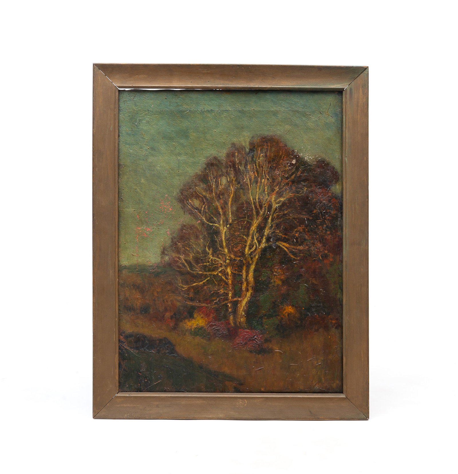 EDWARD PARKER HAYDEN (OHIO/NEW YORK/MASSACHUSETTS, 1858-1922) OIL ON CANVAS OF WOODED LANDSCAPE. (1 of 4)