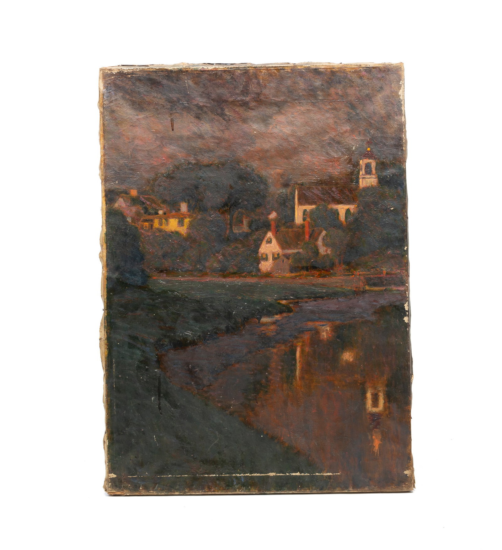 EDWARD PARKER HAYDEN (OHIO/NEW YORK/MASSACHUSETTS, 1858-1922) "HEAD OF THE COVE, LOW TIDE" OIL ON (1 of 4)