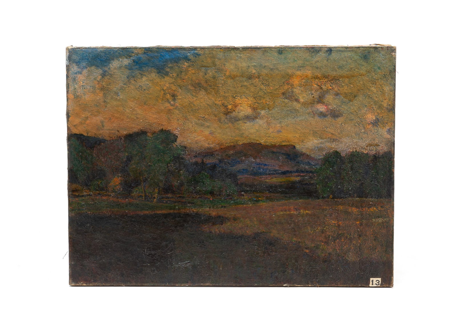 EDWARD PARKER HAYDEN (OHIO/NEW YORK/MASSACHUSETTS, 1858-1922) "COMING AUTUMN" OIL ON CANVAS. (1 of 3)