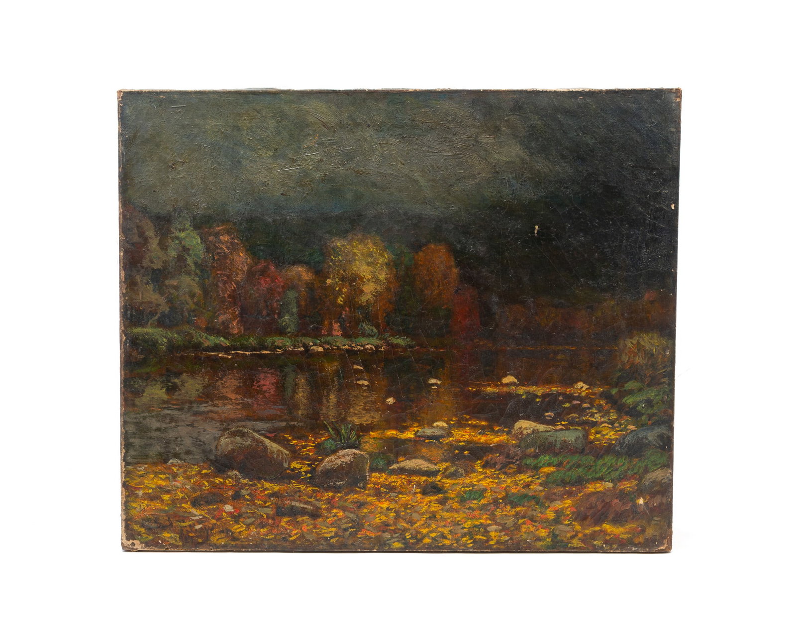 EDWARD PARKER HAYDEN (OHIO/NEW YORK/MASSACHUSETTS, 1858-1922) "COMING STORM" OIL ON CANVAS. (1 of 4)