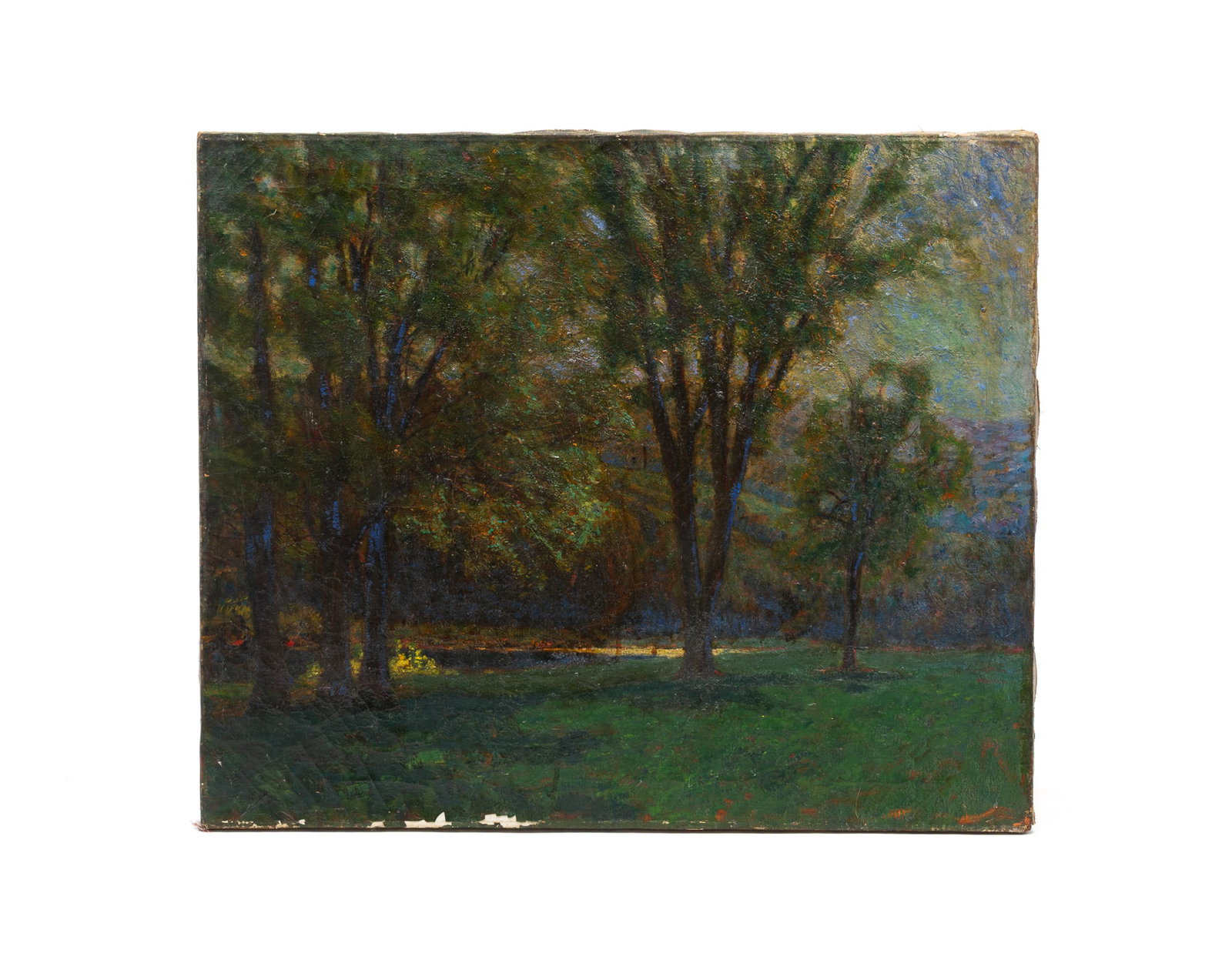 EDWARD PARKER HAYDEN (OHIO/NEW YORK/MASSACHUSETTS, 1858-1922) "ALONG THE RIVER" OIL ON CANVAS. (1 of 4)