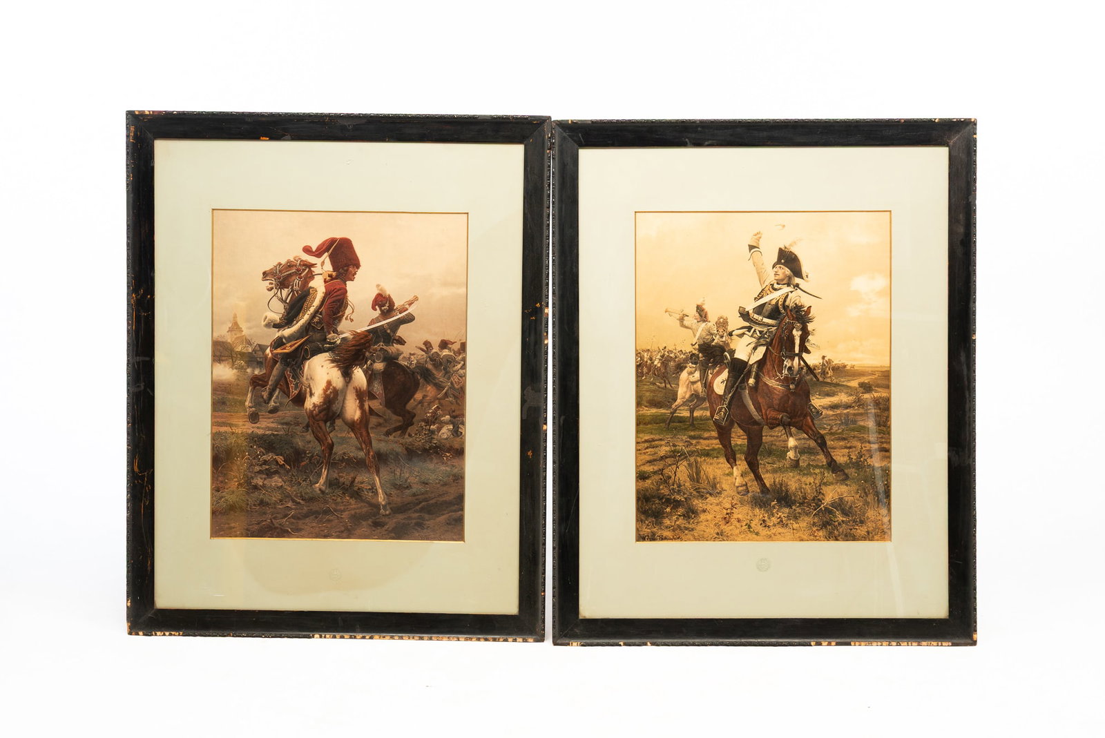 TWO WILHELM WERNER-SCHUCH (GERMAN, 1843-1914) MILITARY PRINTS. (1 of 9)