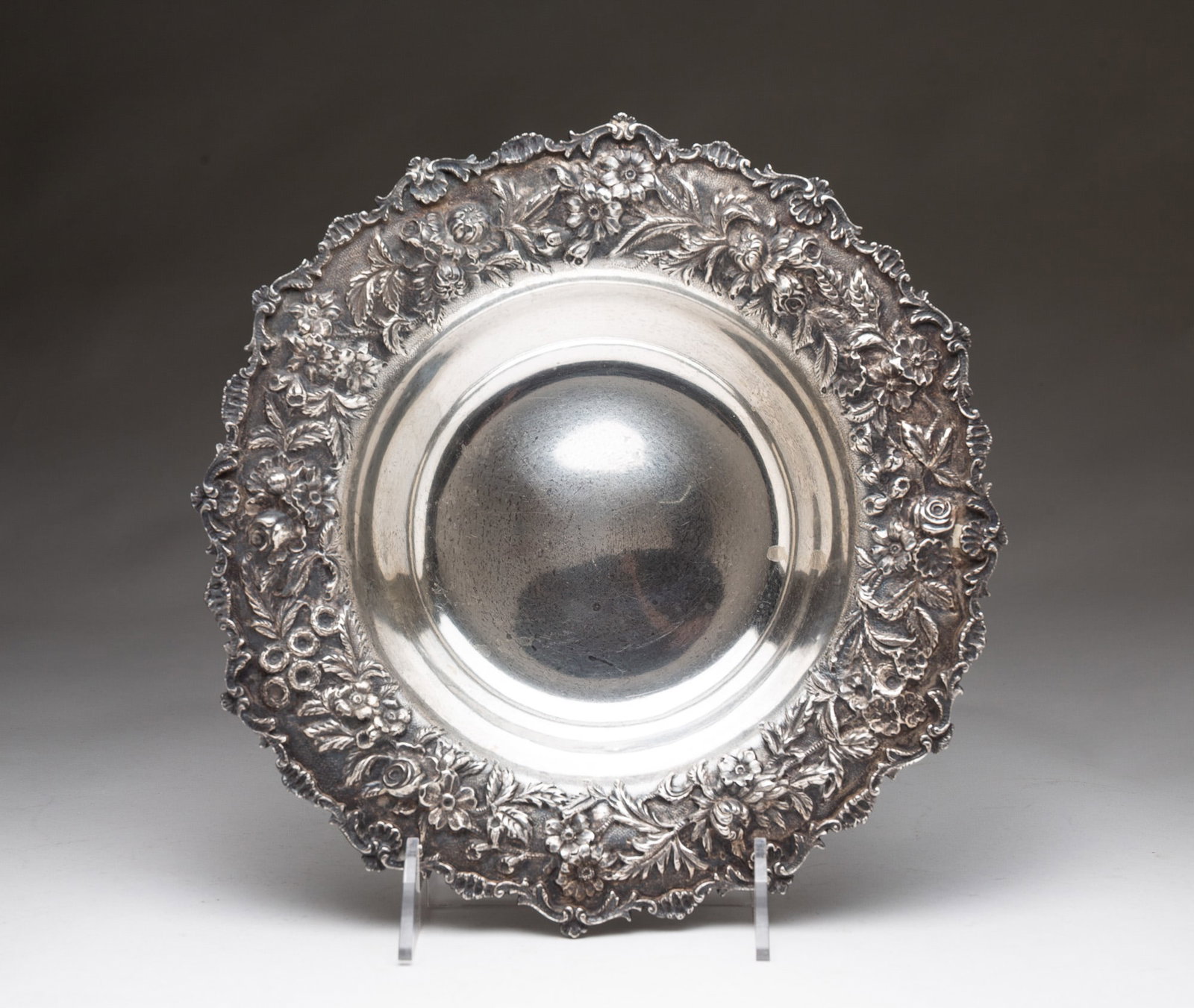 S. KIRK AND SON STERLING SILVER REPOUSSE BOWL. (1 of 4)