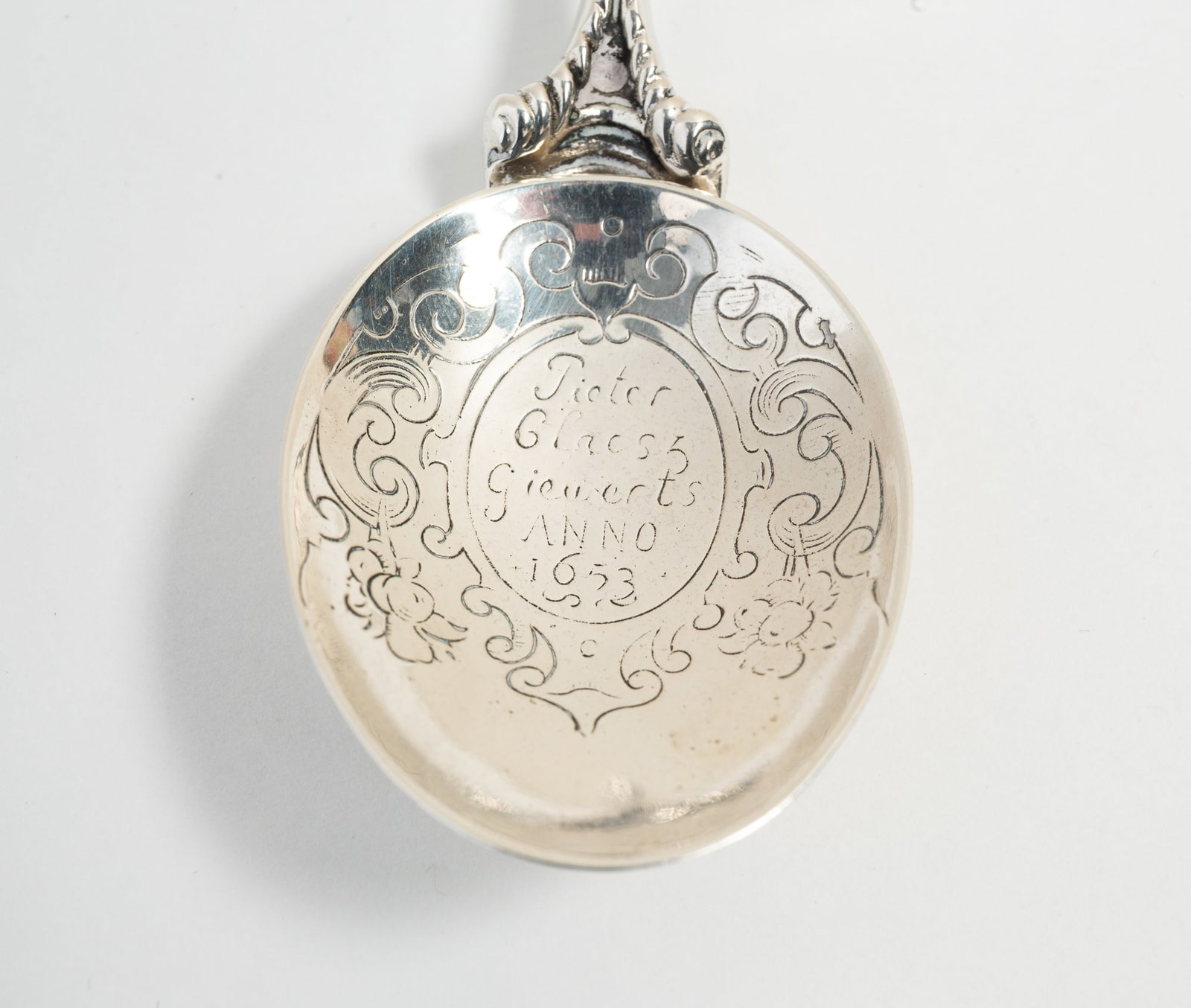 STERLING SILVER COMBINATION PRESENTATION SPOON/FORK. - 4