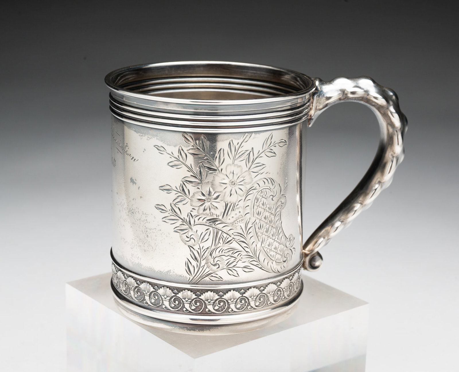 GORHAM STERLING SILVER TROPHY MUG. - 2