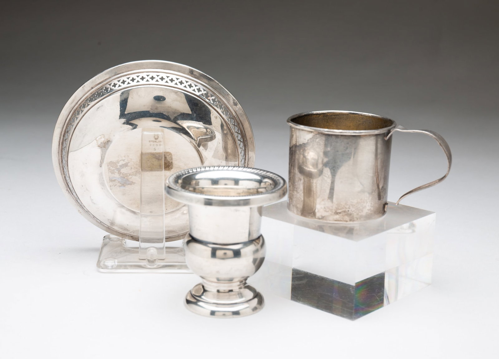 THREE STERLING SILVER ITEMS. - 2