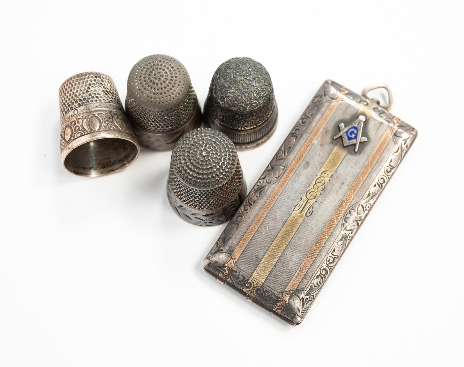 FIVE AMERICAN STERLING SILVER ACCESSORIES. (1 of 3)