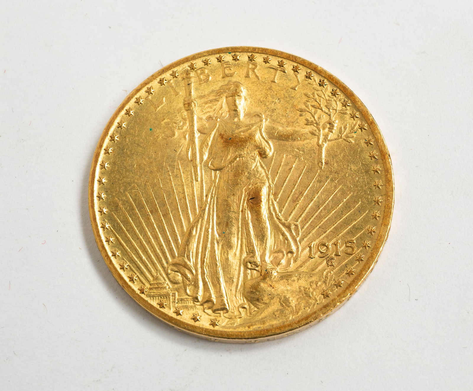 1915 SAINT GAUDENS 20-DOLLAR GOLD COIN. (1 of 2)