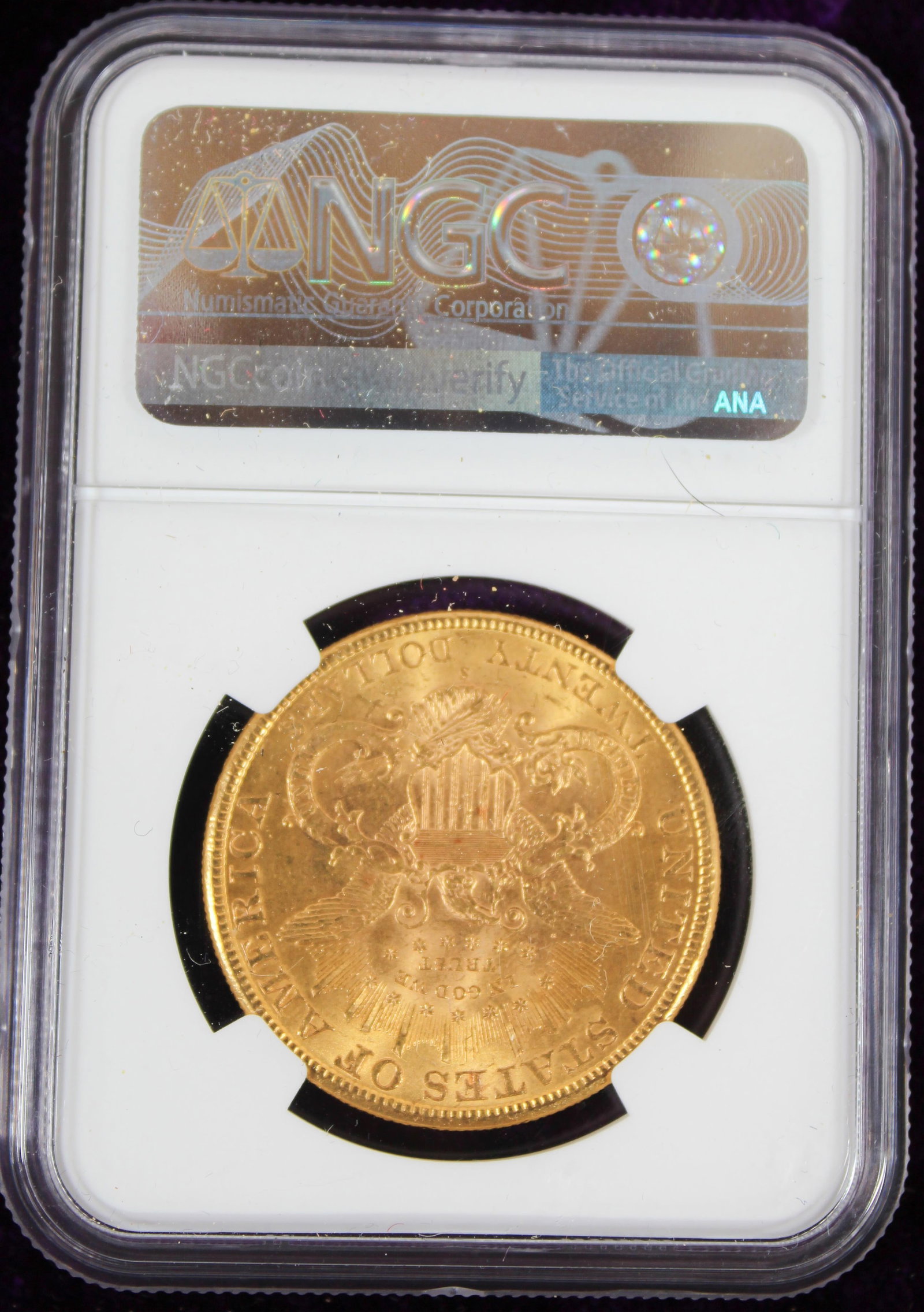 U.S. GOLD 1898 $20 LIBERTY COIN. (1 of 2)
