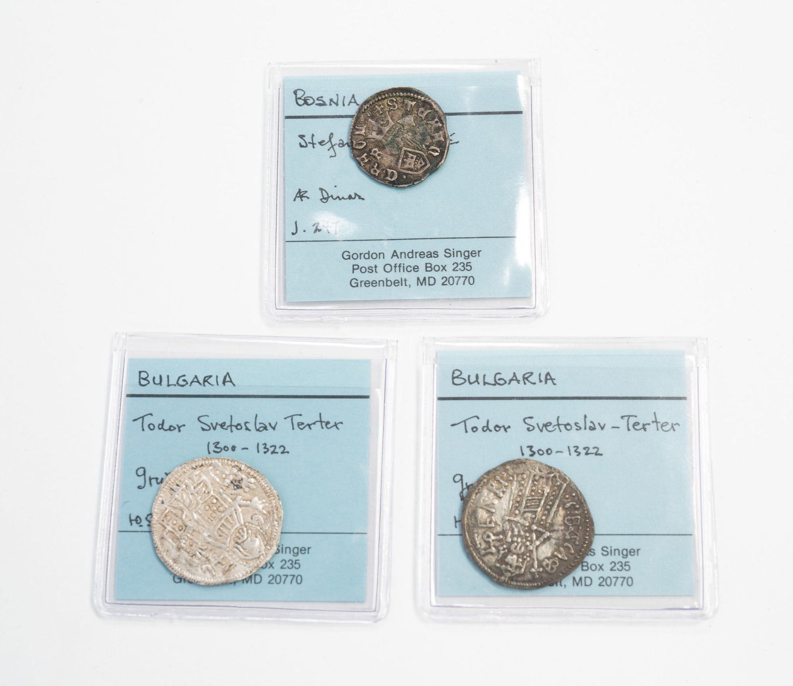 THREE MEDIEVAL SILVER COINS. (1 of 3)