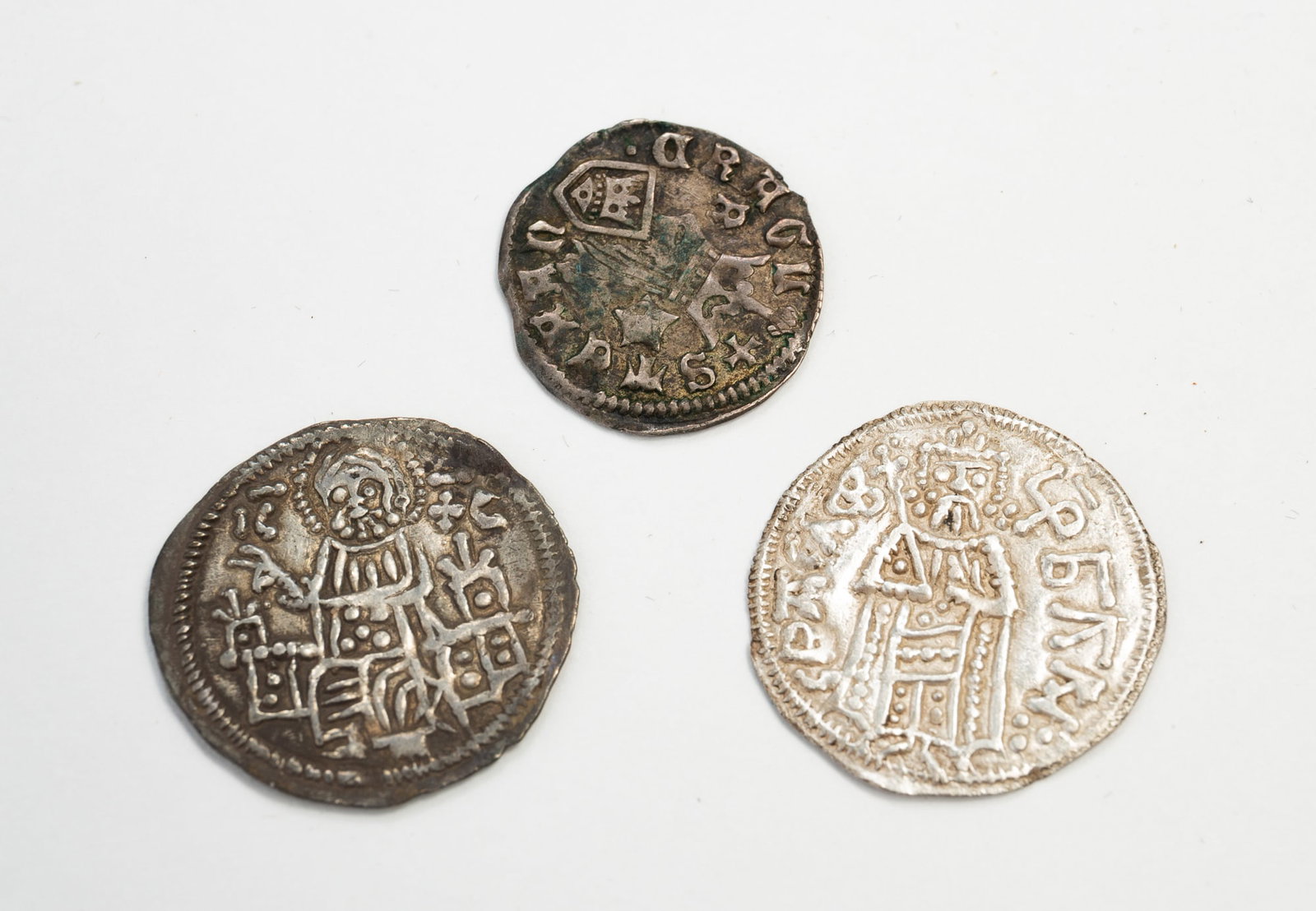 THREE MEDIEVAL SILVER COINS. - 3