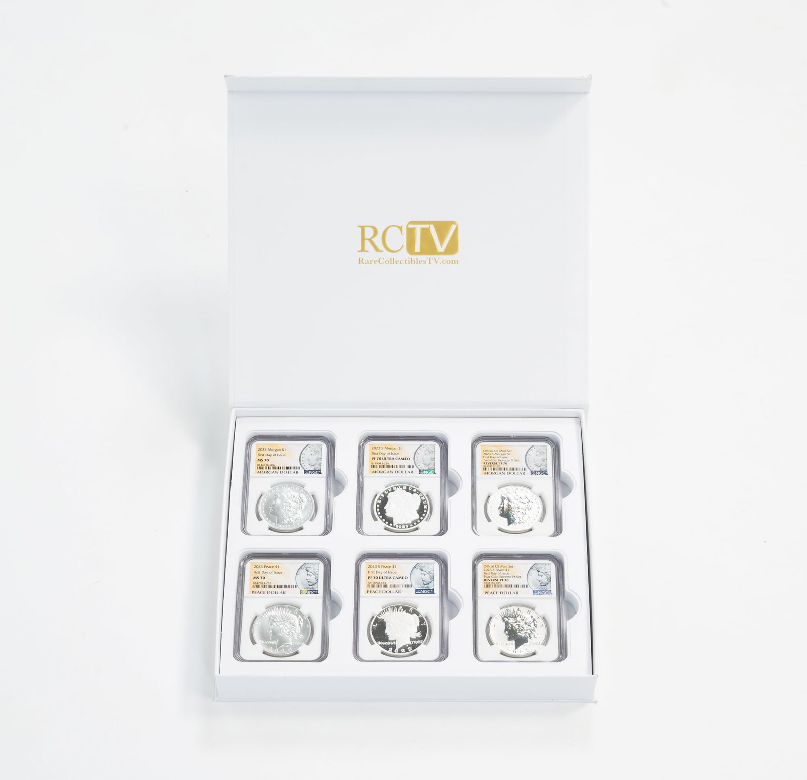 SET OF 6 U.S. SILVER 2023 MORGAN $1 COINS. (1 of 3)