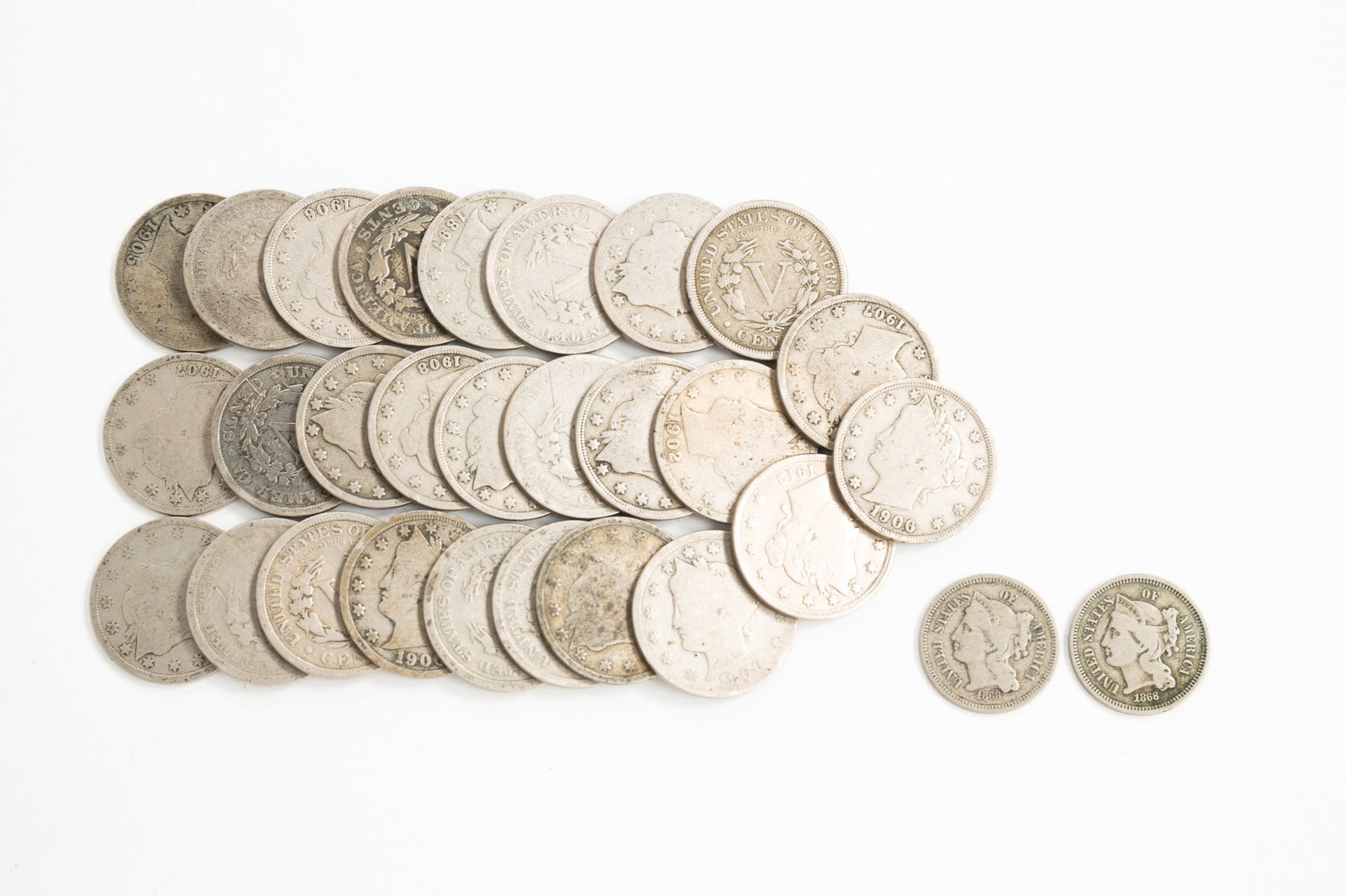 GROUP OF EARLY AMERICAN COINS. (1 of 3)