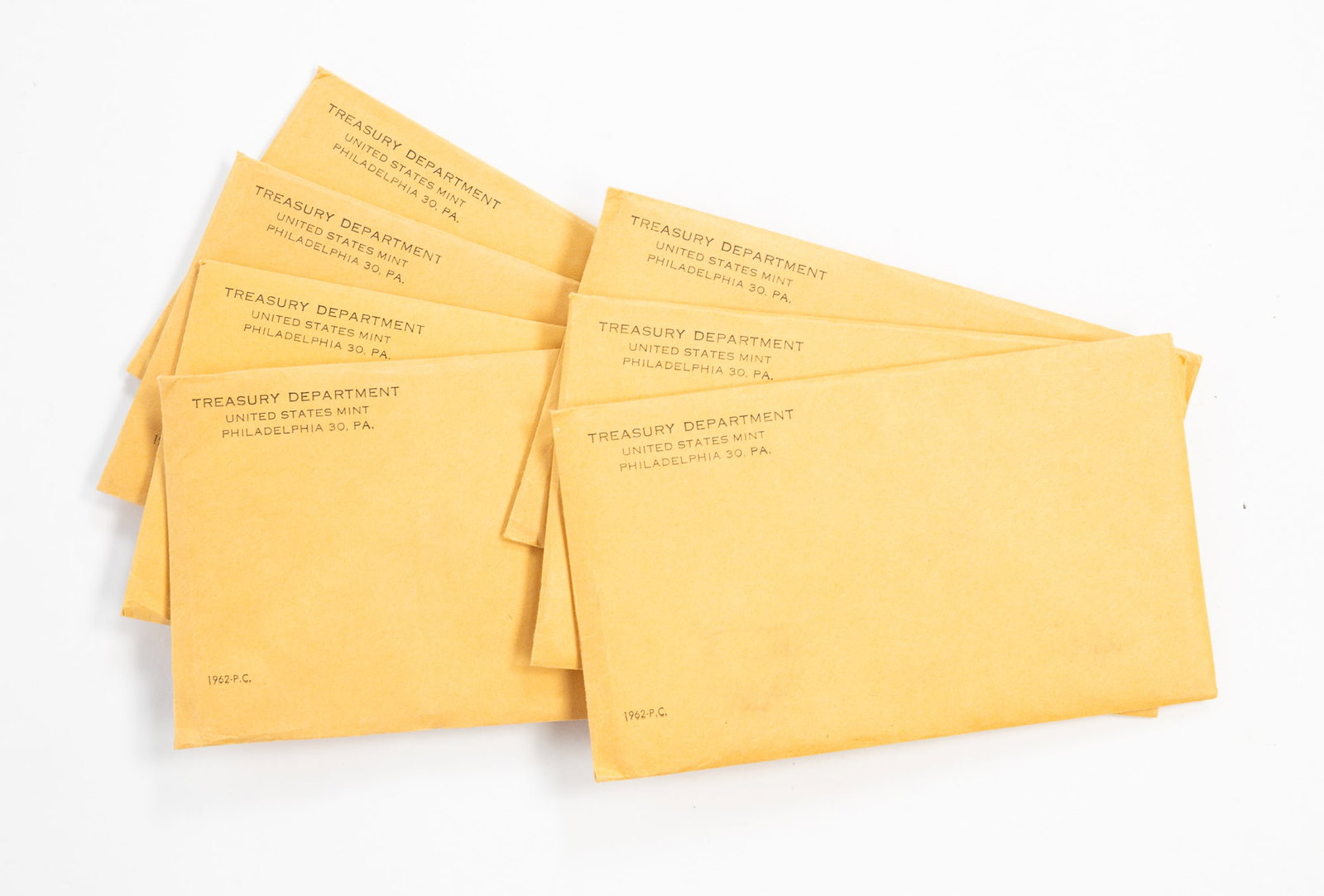 GROUP OF SEVEN U.S. PROOF COIN SETS 1962. (1 of 2)