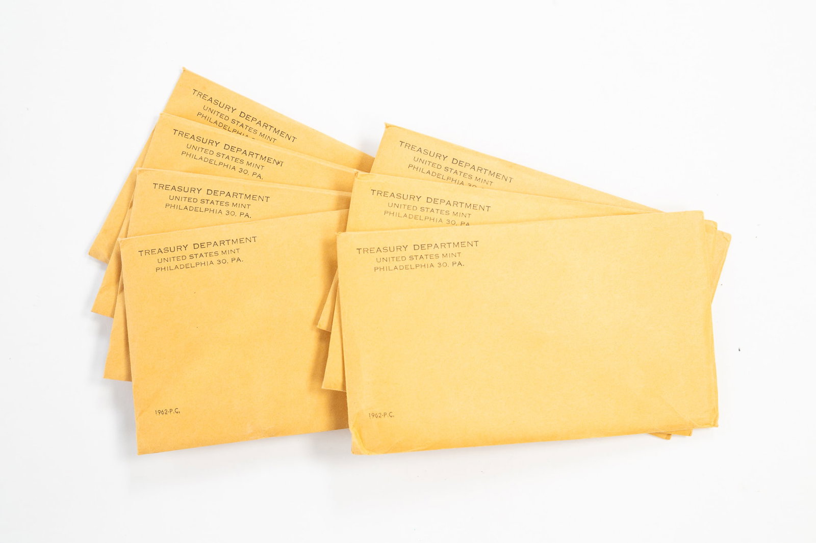 GROUP OF SEVEN U.S. PROOF COIN SETS 1962. (1 of 2)