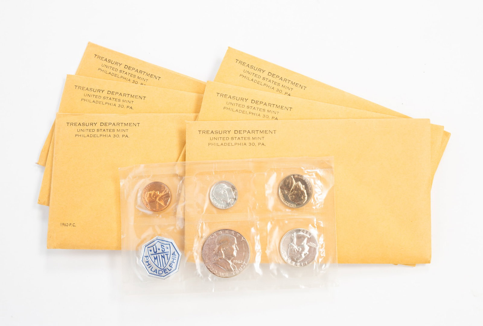 GROUP OF SEVEN U.S. PROOF COIN SETS 1962. (1 of 3)