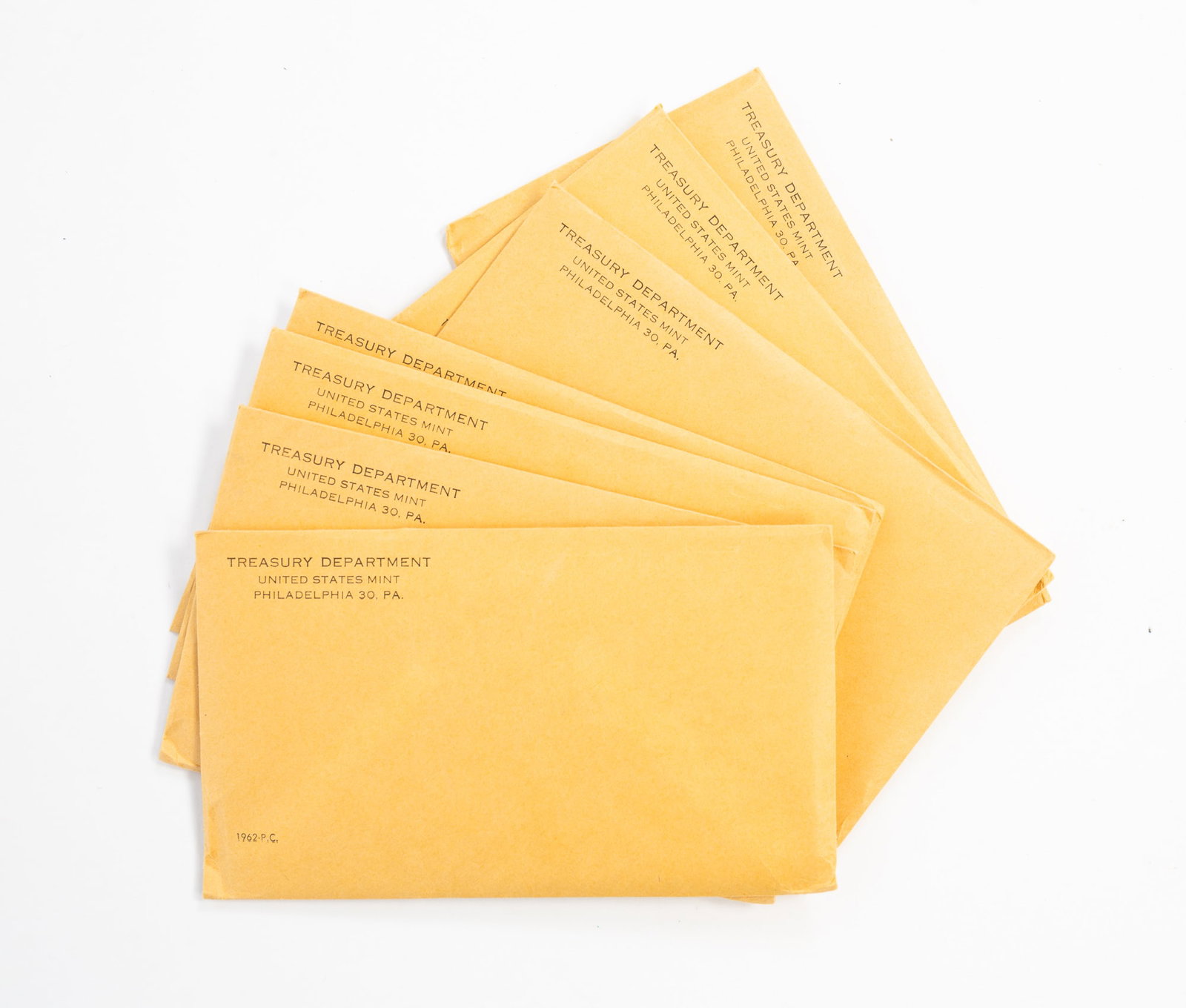 GROUP OF SEVEN U.S. PROOF COIN SETS 1962. (1 of 2)