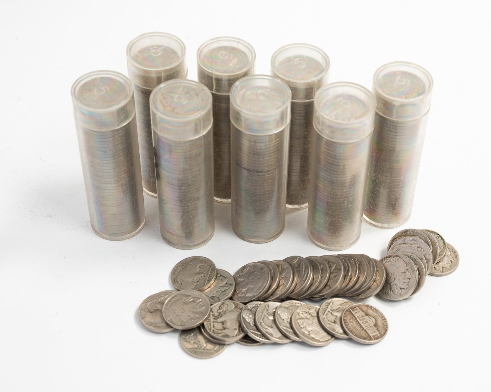 LARGE GROUP OF BUFFALO NICKELS. (1 of 2)