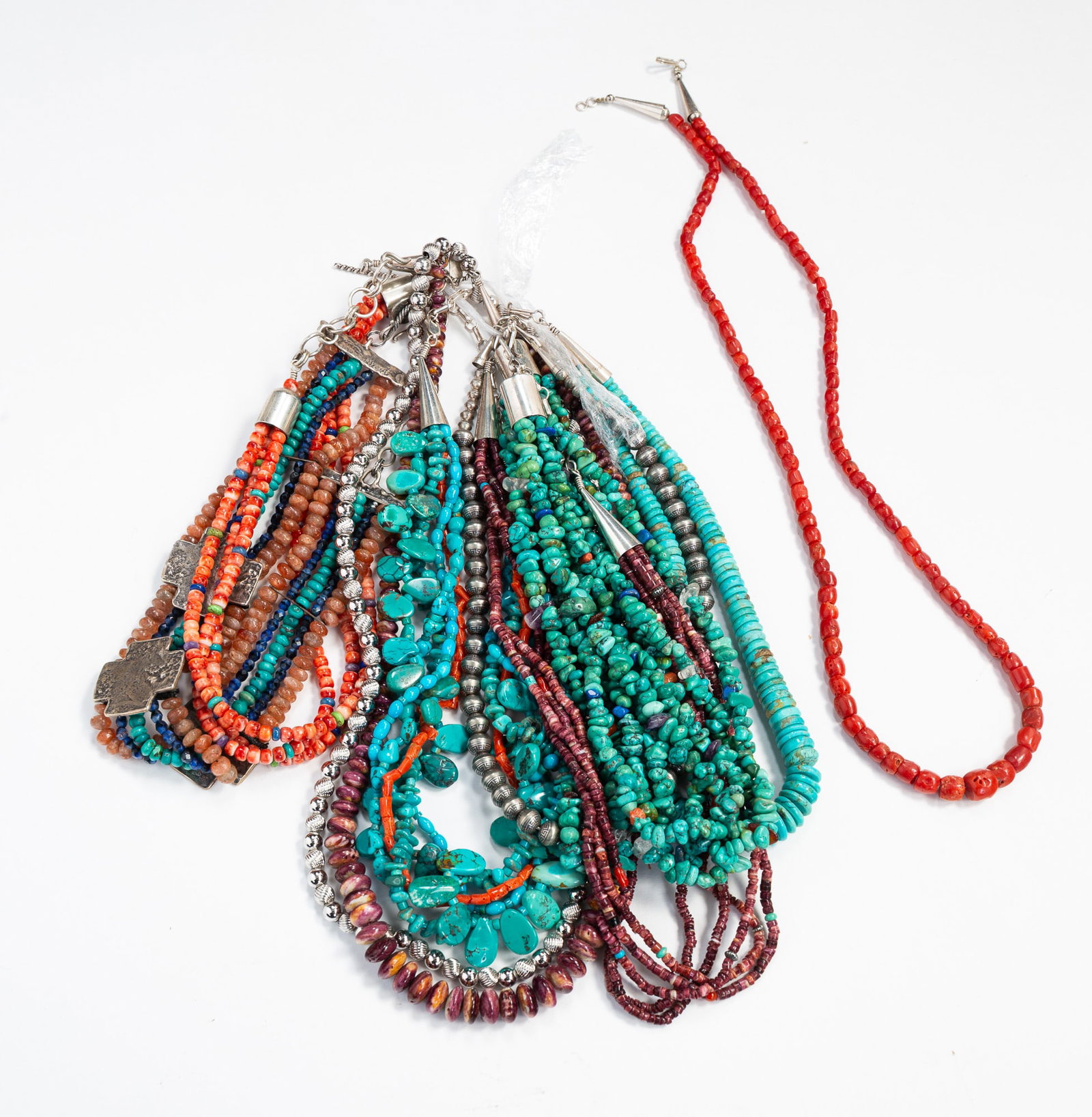 TEN BEADED NECKLACES FEATURING DESIREE YELLOWHORSE. (1 of 3)