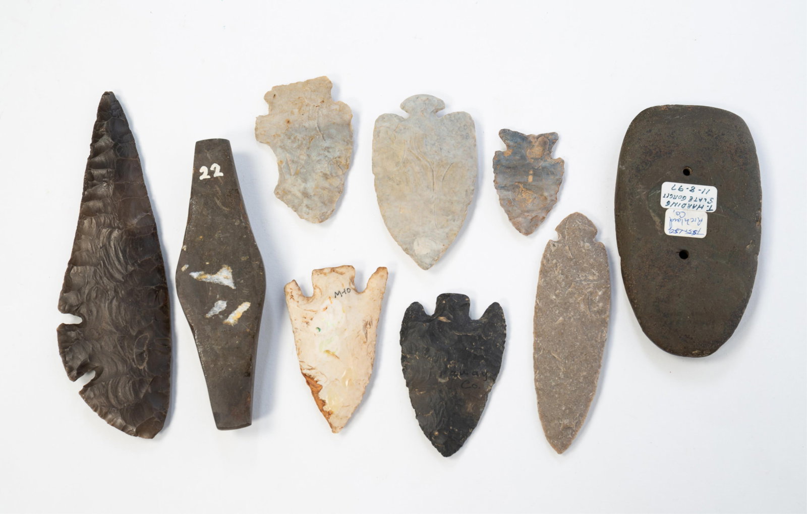 NINE NATIVE AMERICAN STONE ITEMS. - 2
