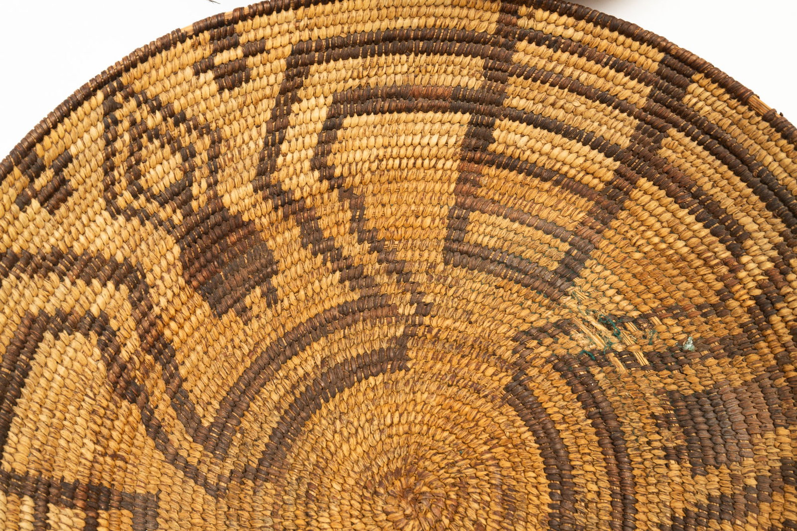 TWO PIMA WOVEN BASKETS. - 3