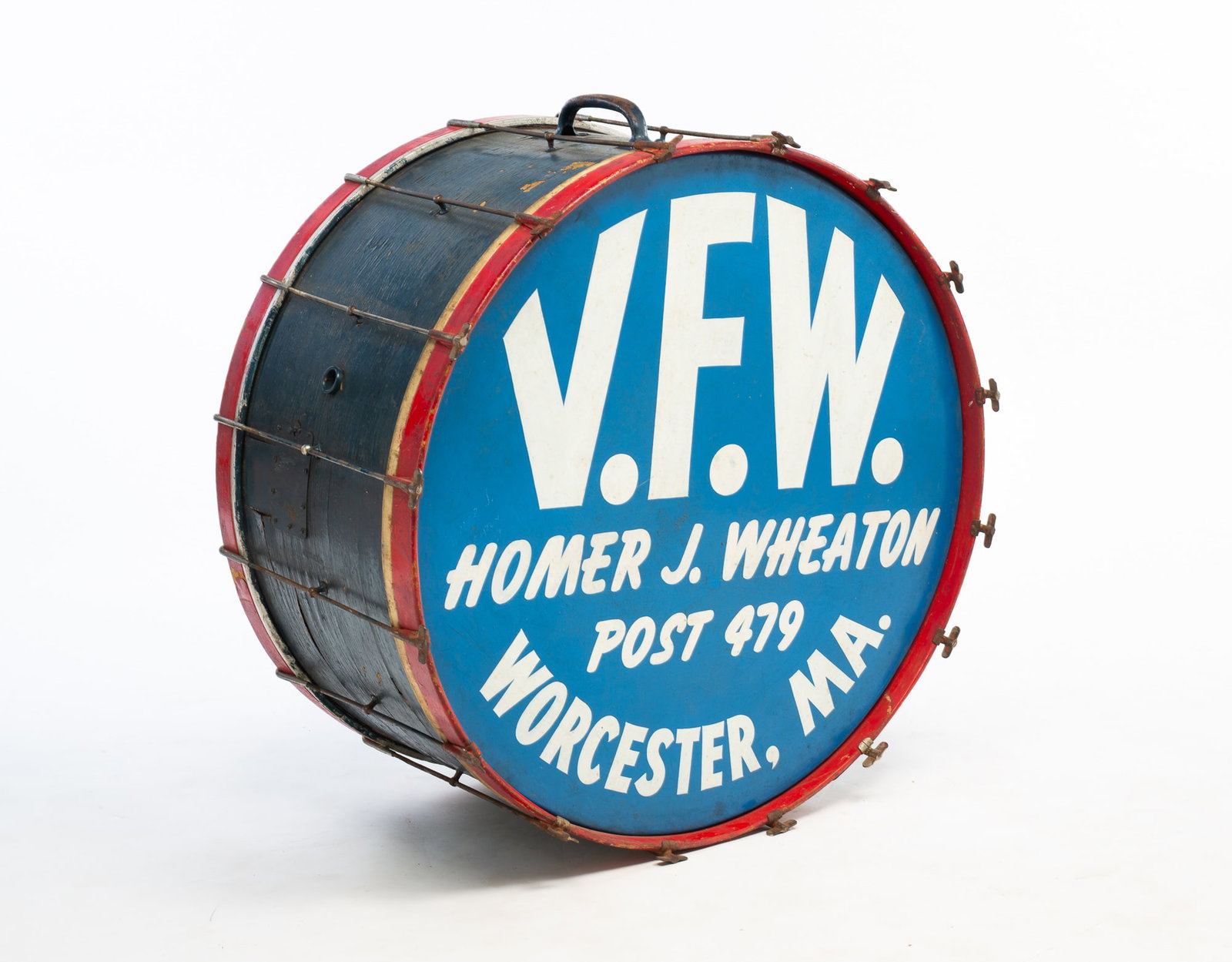 MASSACHUSETTS V.F.W. BASS DRUM. (1 of 7)