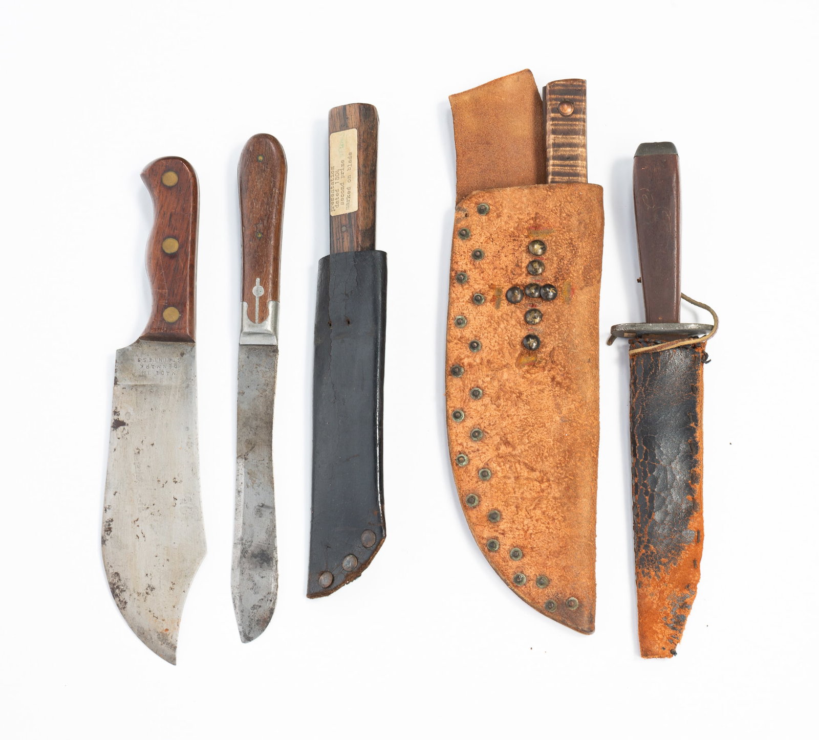 FIVE AMERICAN KNIVES, INCL. BOWIES. (1 of 5)