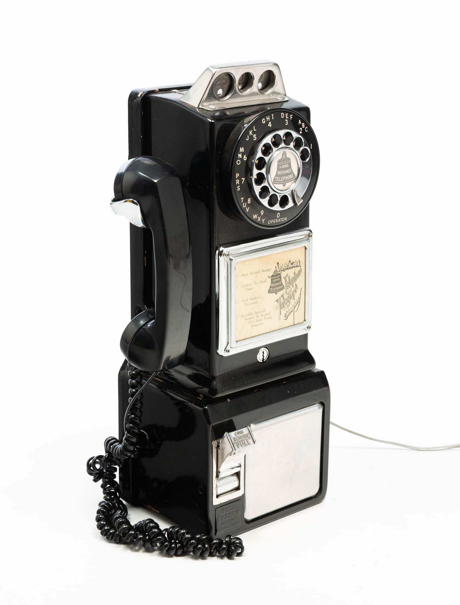 AMERICAN TELEPHONE AND TELEGRAPH ROTARY PAY PHONE. (1 of 6)