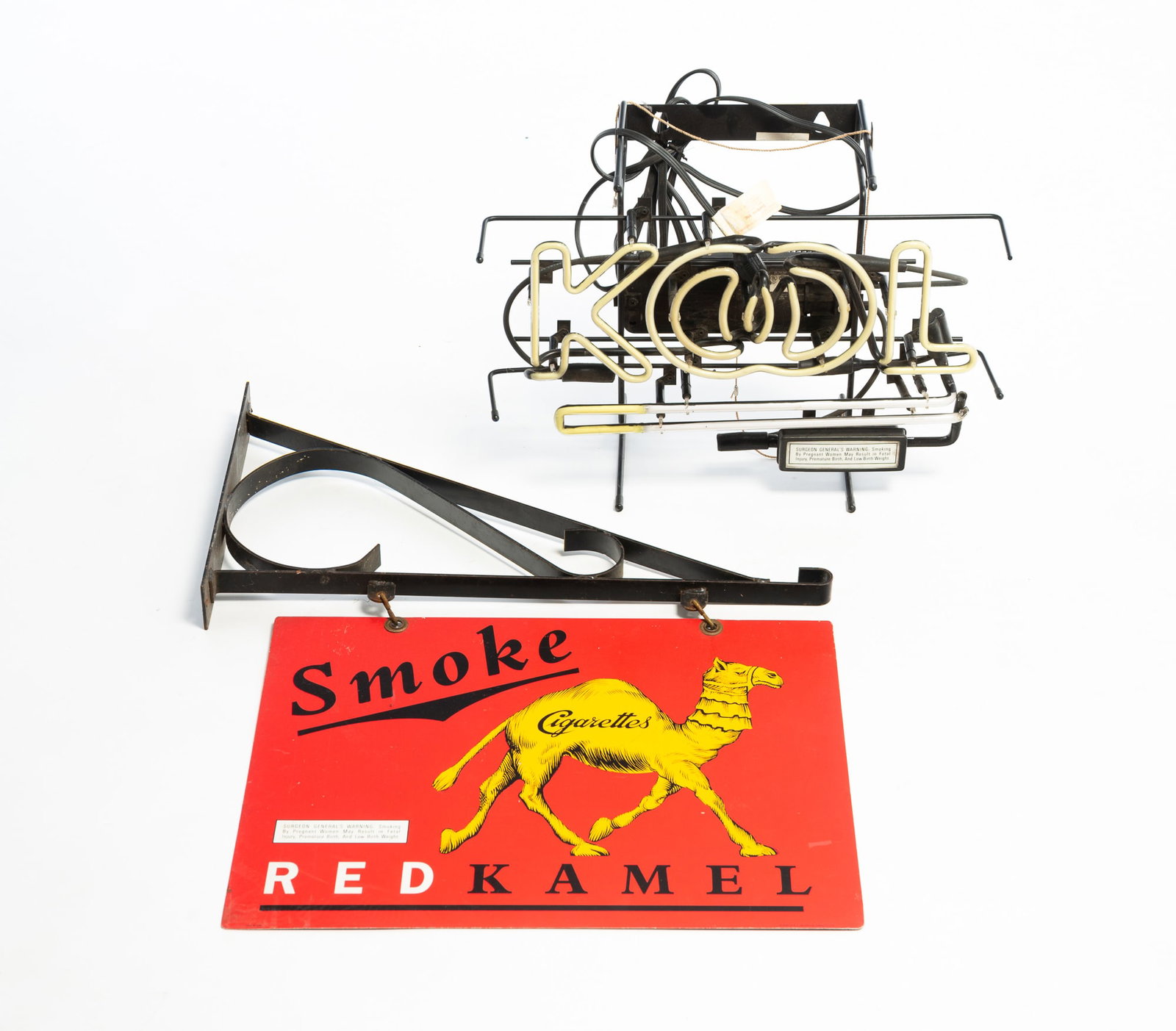 TWO CIGARETTE SIGNS. (1 of 6)