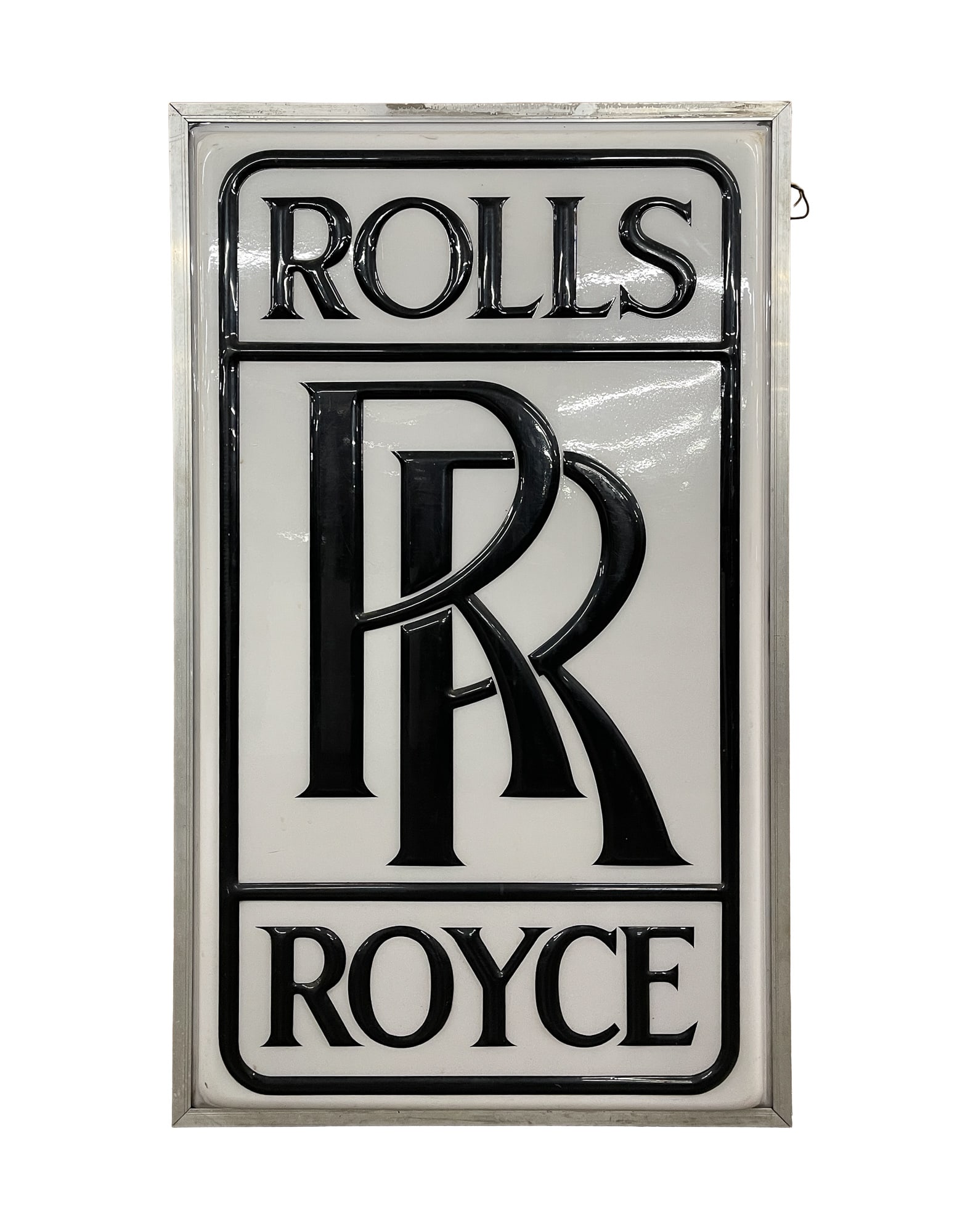 ROLLS-ROYCE ILLUMINATED DEALERSHIP SIGN. (1 of 4)
