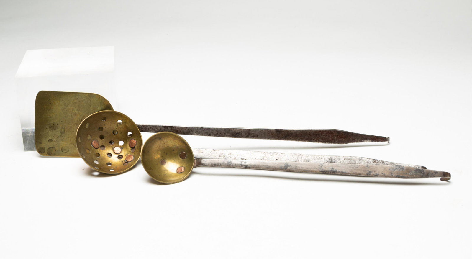 THREE DIMINUTIVE PENNSYLVANIA KITCHEN UTENSILS ATTRIBUTED TO J. SCHMIDT. (1 of 3)