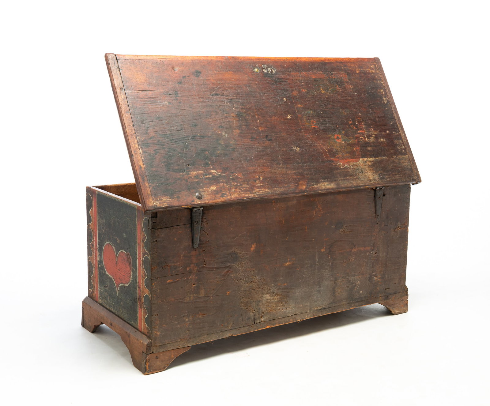 PAINT-DECORATED DOWER CHEST. - 9