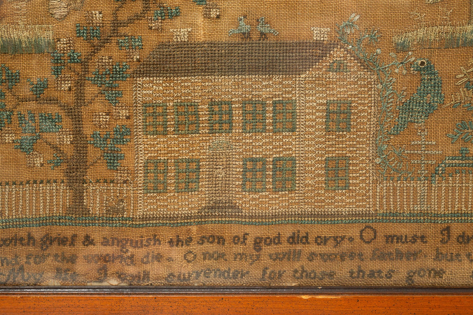 NEEDLEWORK SAMPLER BY AMANDA BEACHEYE, DATED 1830. - 5