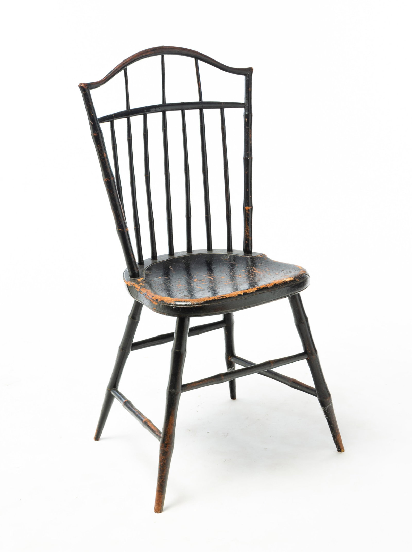 UNUSUAL BIRDCAGE WINDSOR SIDE CHAIR. (1 of 4)