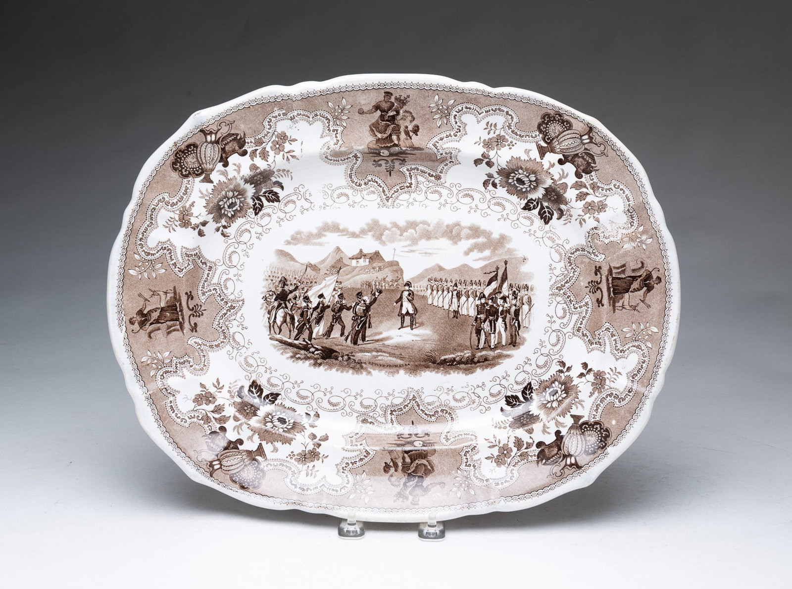CHARLES JAMES MASON & CO. (ENGLISH, 1826-1845) "RETURN FROM ELBA" FROM "NAPOLEON'S BATTLES" (1 of 6)