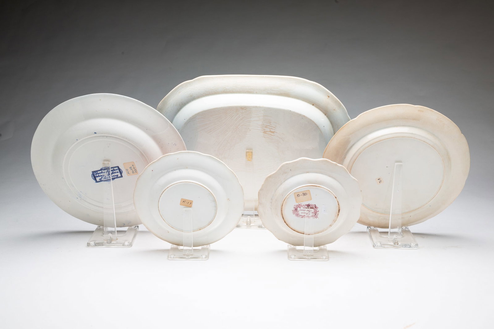 FOUR TRANSFERWARE PLATES AND A PLATTER. - 6