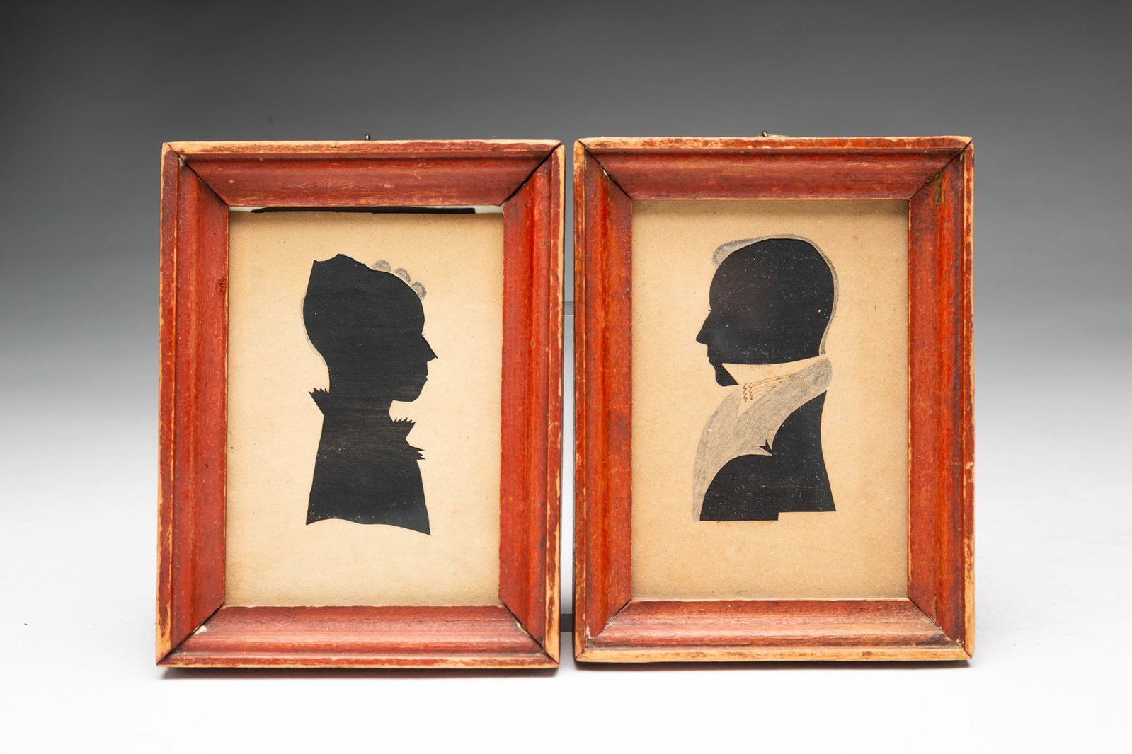 PAIR OF HOLLOW-CUT SILHOUETTES WITH INKED DETAIL. (1 of 6)
