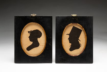 PAIR OF PEALE HOLLOW-CUT SILHOUETTES.