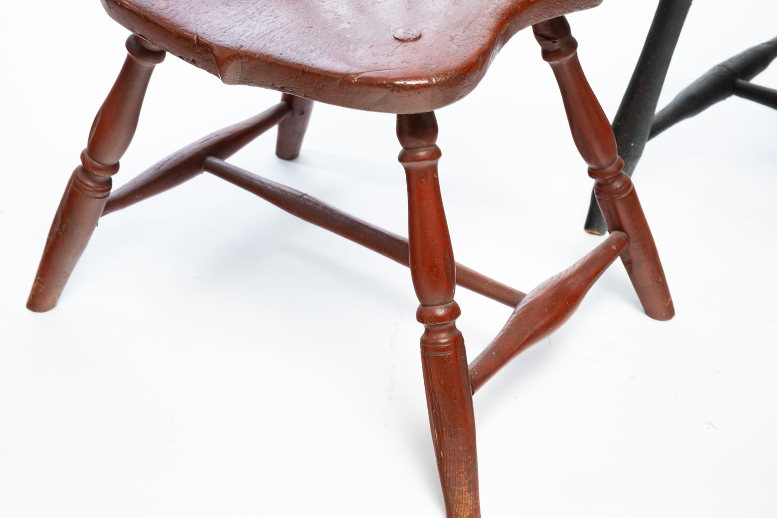 THREE PAINTED WINDSOR CHAIRS. - 3