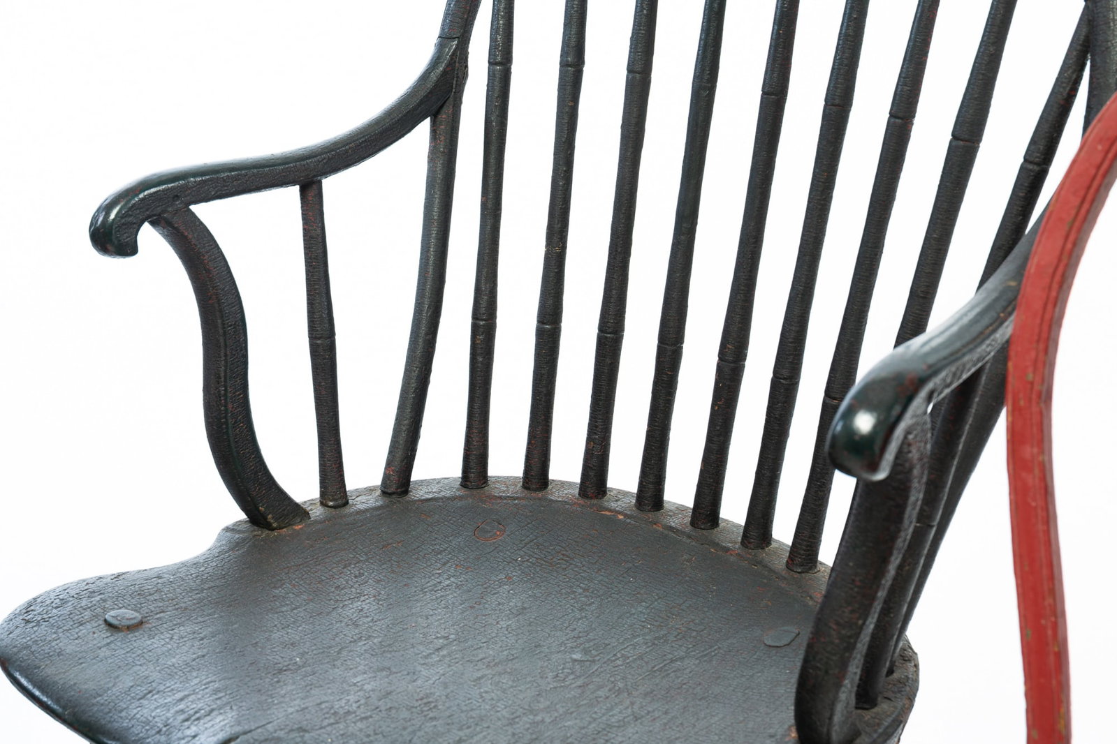 THREE PAINTED WINDSOR CHAIRS. - 4