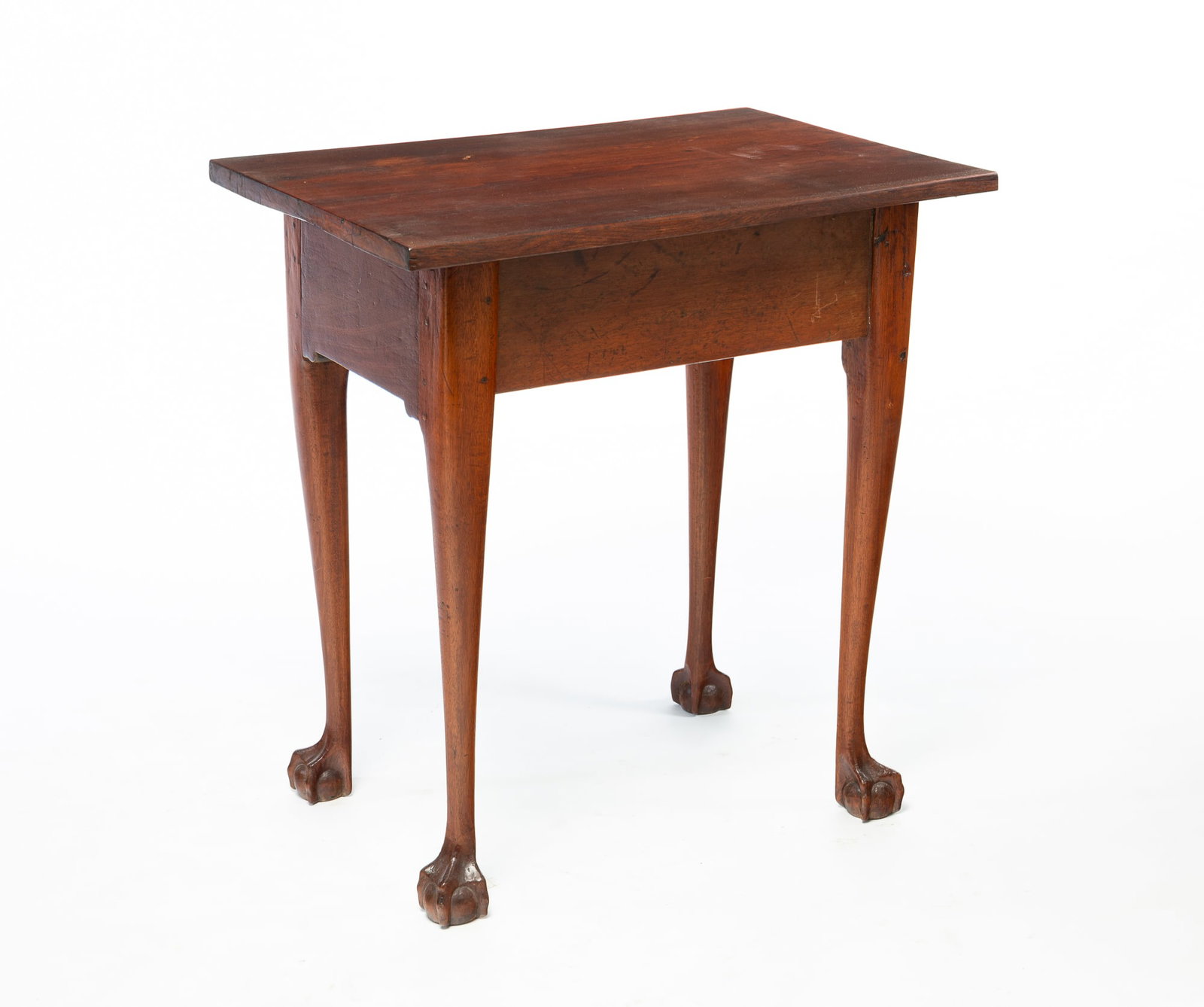 CHIPPENDALE WALNUT AND MAHOGANY TEA TABLE. (1 of 5)