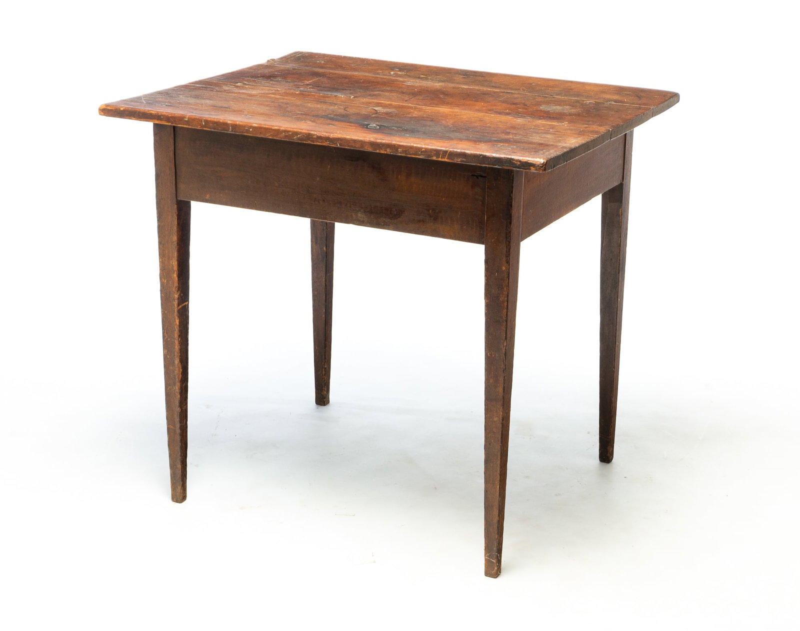 COUNTRY HEPPLEWHITE PINE STAND WITH ORIGINAL GRAIN PAINTED DECORATION. (1 of 3)