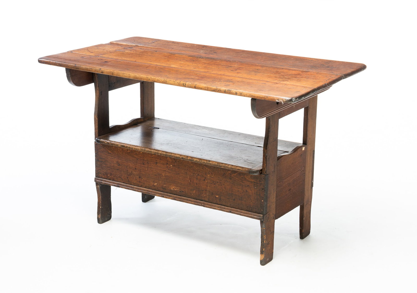 NEW ENGLAND PINE HUTCH TABLE. (1 of 6)