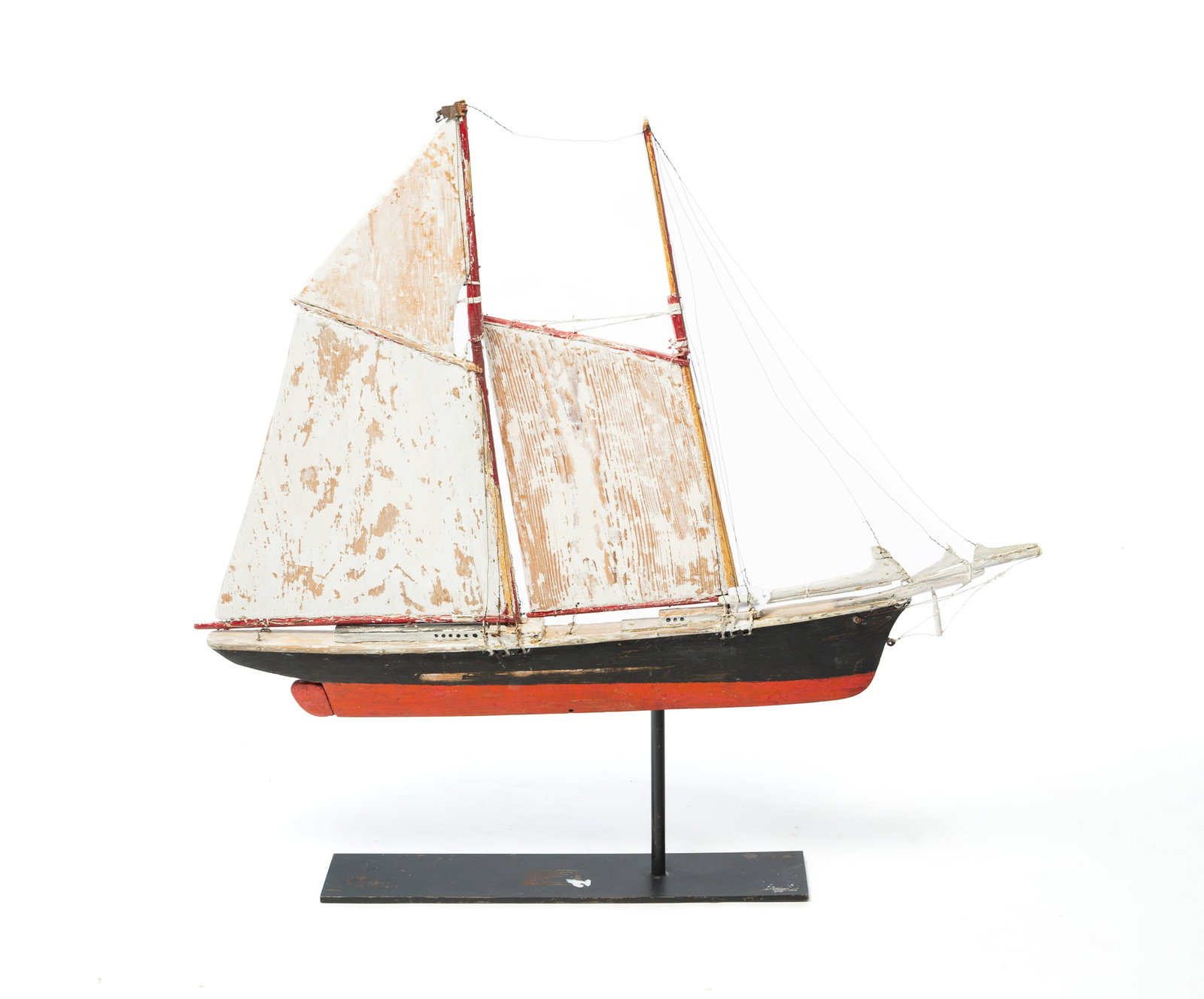FOLKSY WOODEN SCALE MODEL SAILING BOAT ON BASE. (1 of 10)